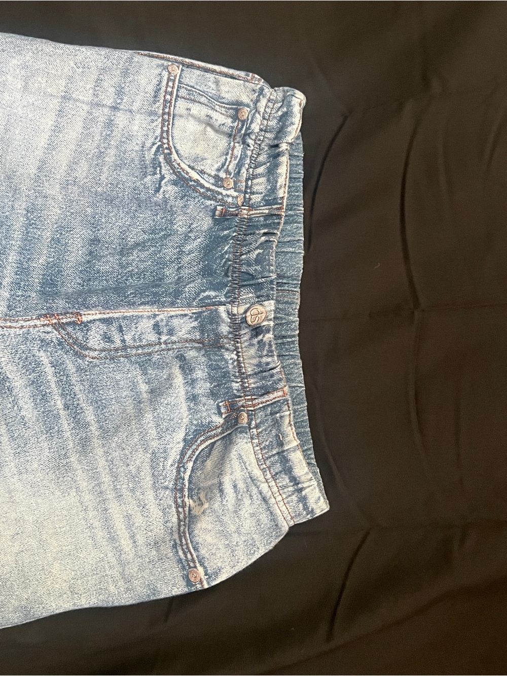 Dear Scarlett Zenim Bootcut Pull On Faux Denim Pants Blue Large - Picture 4 of 8